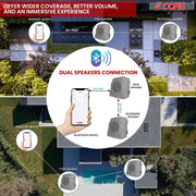 5Core Outdoor Wireless Speakers Bluetooth Rock Waterproof Linkable TWS