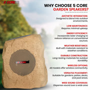 5Core Outdoor Wireless Speakers Bluetooth Rock Waterproof Linkable TWS