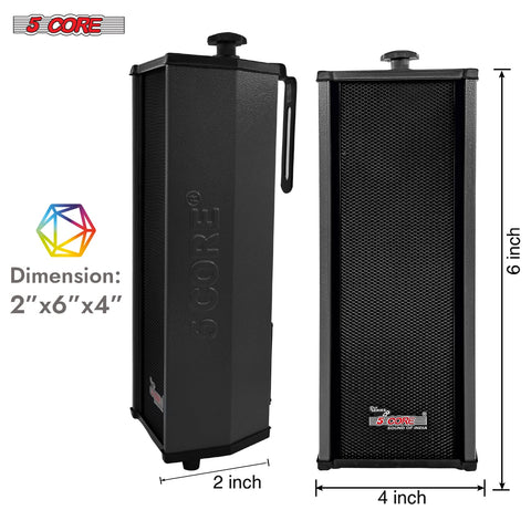 5Core Outdoor Speakers Stereo In Wall 100W Peak Passive Home Audio