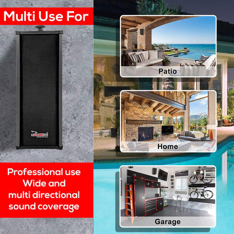 5Core Outdoor Speakers Stereo In Wall 100W Peak Passive Home Audio