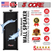 5Core Outdoor Speakers Stereo In Wall 100W Peak Passive Home Audio