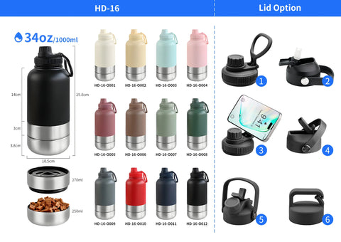 3-in-1 Travel Water Bottle
