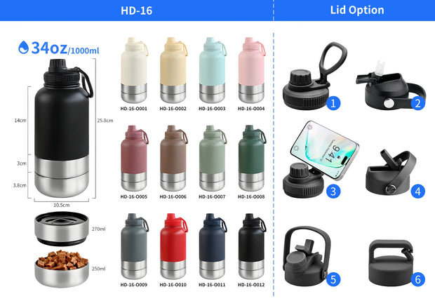 3-in-1 Travel Water Bottle