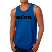 Mens Fitness Tank Top Graphic T-shirt Grateful Print