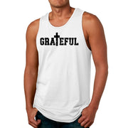 Mens Fitness Tank Top Graphic T-shirt Grateful Print
