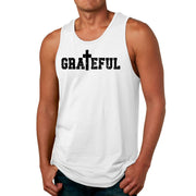 Mens Fitness Tank Top Graphic T-shirt Grateful Print